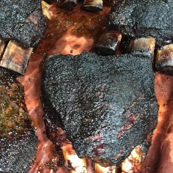 A close up of some food on the ground
